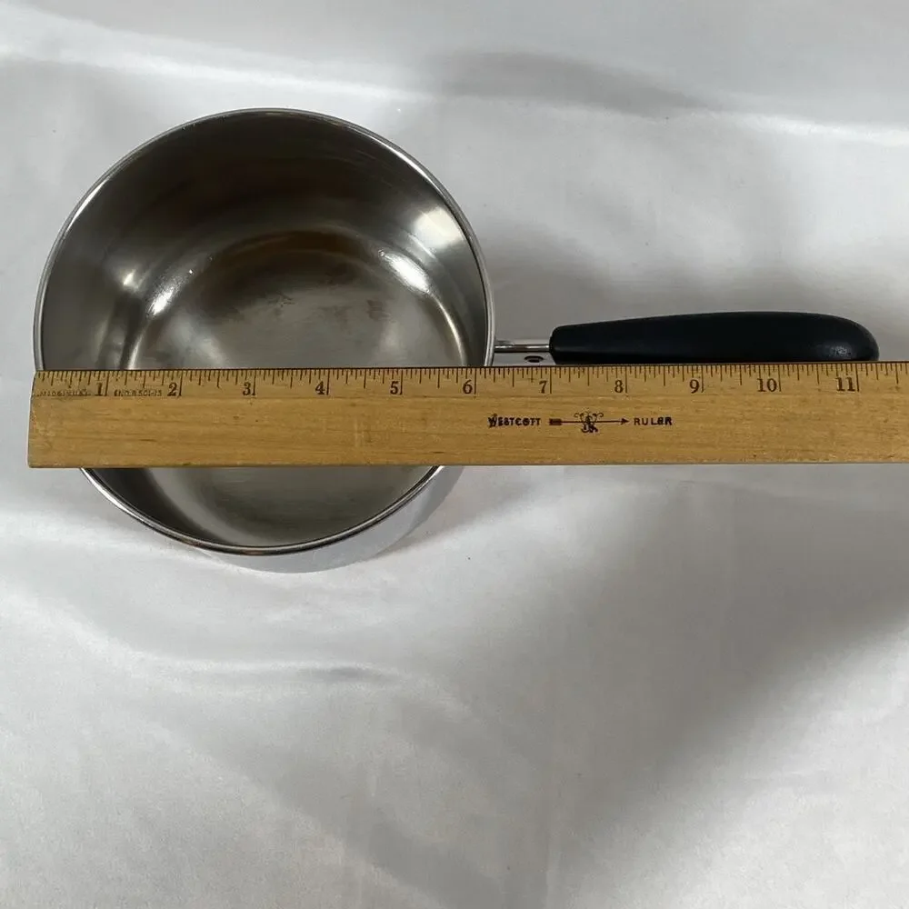 Revere Ware 2 Qt Copper Bottom Sauce Pan Pot Lid Stainless Steel Clinton 83 READ